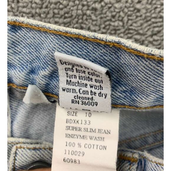 Vintage Calvin Klein Jeans Women 10 Blue Denim Super Slim Enzyme Wash USA Made - Picture 4 of 13